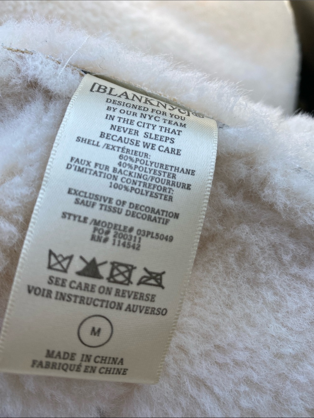 Blank NYC Metallic Silver Faux-Shearling Bomber Jacket - Picture 10 of 14
